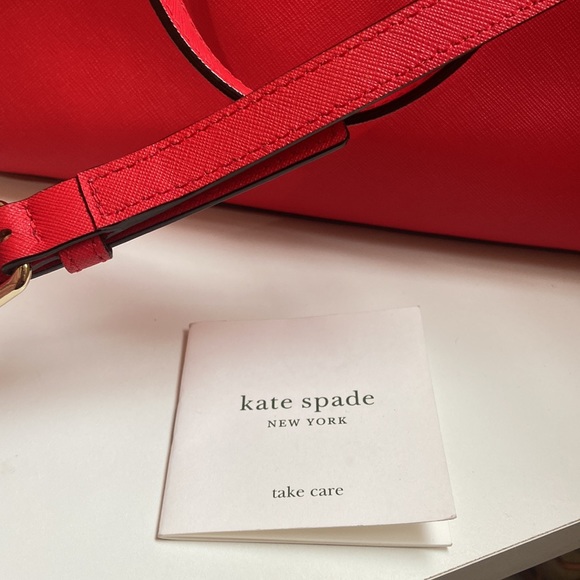 Authentic Kate Spade Red Leather Shoulder bag - Picture 8 of 10